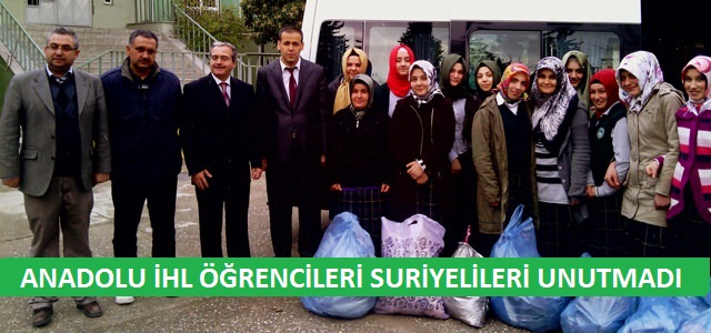 Anadolu İHL öğrencilerinden Suriyeli kardeşlerimize yardım eli