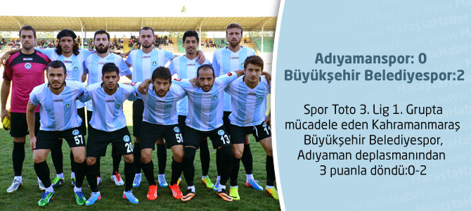 Büyükşehir Belediyespor, Adıyamansporu deplasmanda 2-0 yendi