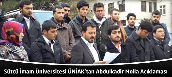 Sütçü İmam Üniversitesi (KSÜ) ÜNİAK’tan Abdulkadir Molla Açıklaması