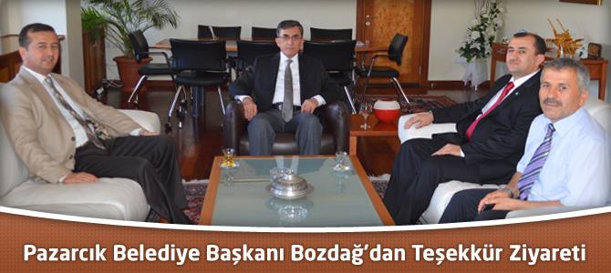 Pazarcık Belediye Başkanı Bozdağ’dan KSÜ Rektörüne Teşekkür Ziyareti