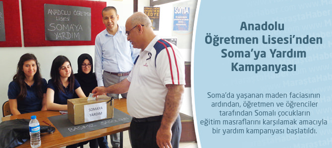 Anadolu Öğretmen Lisesi’nden Soma’ya Yardım Kampanyası