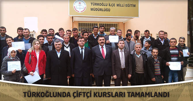 Türkoğlunda Çiftçi Kursları Tamamlandı  
