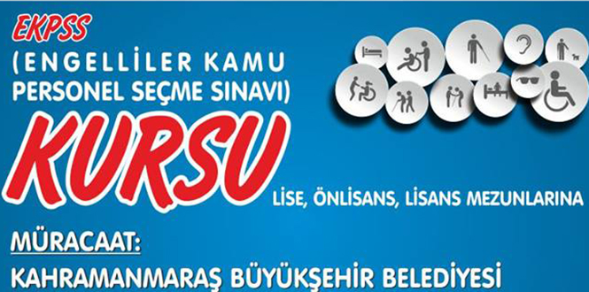 Kahramanmaraş Büyükşehir Belediyesi’nden Engellilere KPSS Kursu