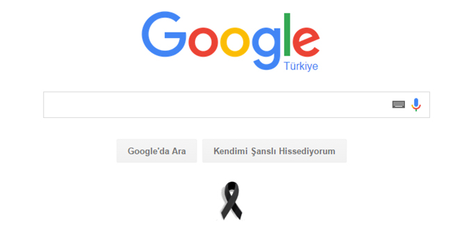 Google’dan Ankara’da hayatını kaybedenlerin anısına siyah kurdele!