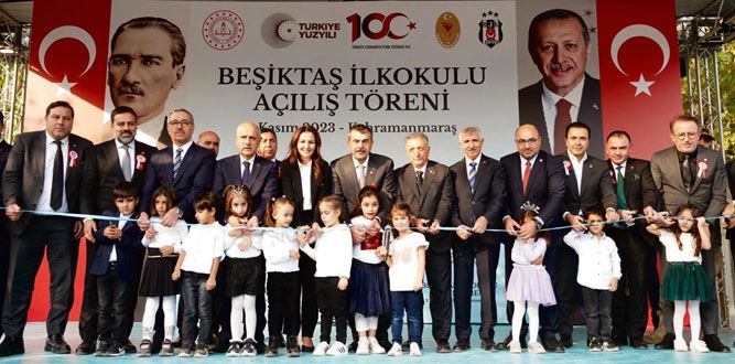 Bakan Yusuf Tekin’in Katılımı İle Kahramanmaraş’ta Beşiktaş İlkokulu Açıldı