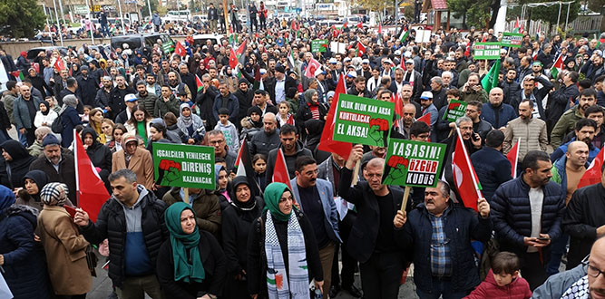 Kahramanmaraş’ta Filistine Destek Yürüyüşü Yapıldı