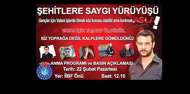 "Şehitlere Saygı Yürüyüşü" Yapılacak