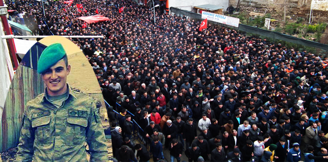 Şehit Mustafa Kalfe’ye Binlerce Kişi Son Görevini yaptı