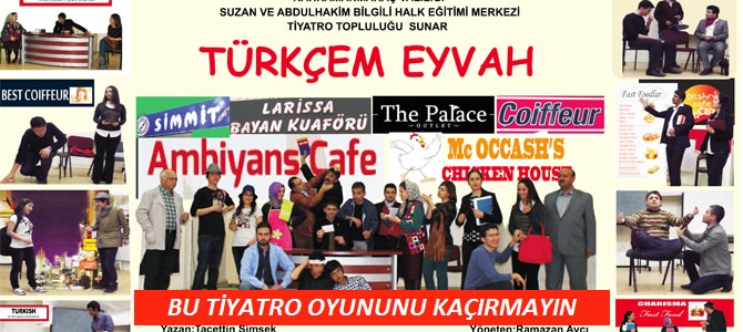 Halk Eğitimi Merkezi Tiyatro Topluluğu “Türkçem Eyvah”la Sahnede