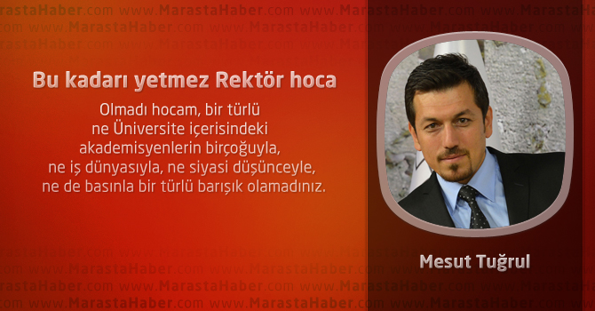 Bu kadarı yetmez Rektör hoca