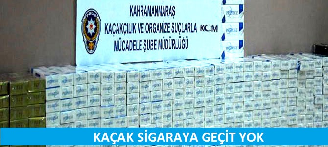 Kaçak Sigaraya Geçit Yok