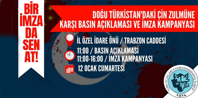 DOĞU TÜRKİSTAN İÇİN İMZA KAMPANYASINA KATIL