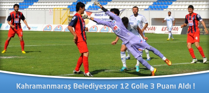 Kahramanmaraş Belediyespor 12 Golle 3 Puanı Aldı