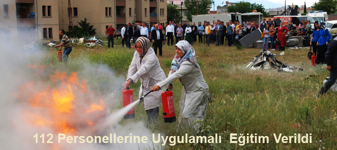 112 Personellerine Uygulamalı  Eğitim Verildi