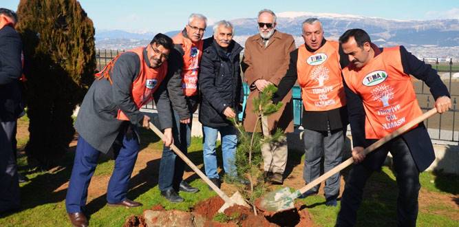 Kahramanmaraş'ta Hayrettin Karaca adına ağaç dikildi