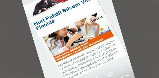 Kahramanmaraş BİLSEM’min 4 Projesi Finale Yükseldi