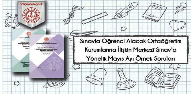 8. Sınıflara Yönelik Mayıs Ayı Deneme Soruları