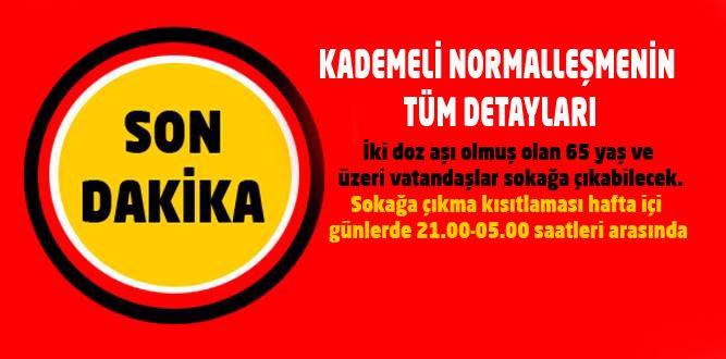 Kademeli normalleşmenin tüm  detayları