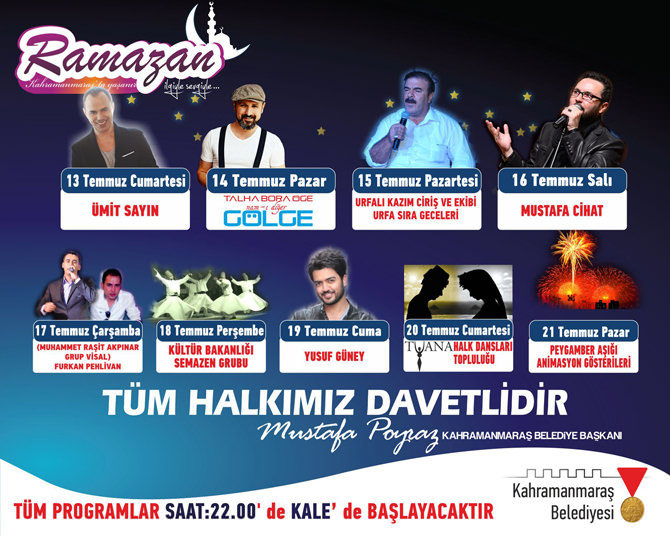 Ramazan Etkinlikleri 13 Temmuz’da Başlıyor