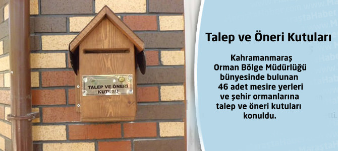 Talep ve Öneri Kutuları