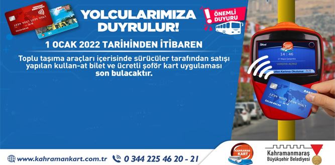 Toplum Taşımada Yeni Uygulama 1 Ocak'ta