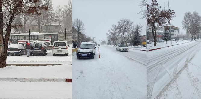 Bu İlçede de Okullara Kar Engeli