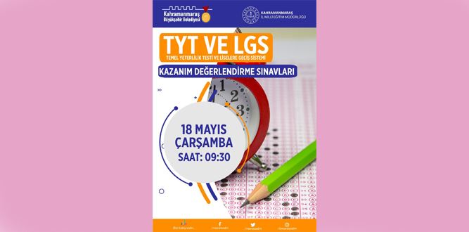 Kahramanmaraş'ta 2. LGS- TYT deneme sınavı yapılacak