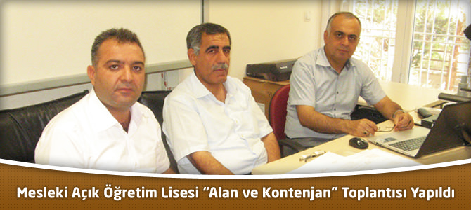 Mesleki Açık Öğretim Lisesi “Alan ve Kontenjan” Toplantısı Yapıldı