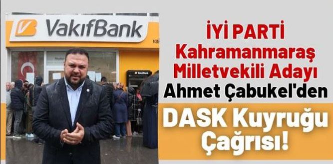 Ahmet Çabukel'den DASK Çilesine Çözüm Önerisi