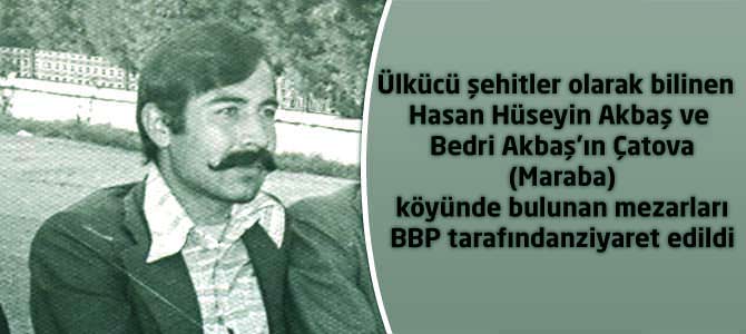 Ülkücü Şehit H.Hüseyin Ve Bedri Akbaş Mezarı Başında Anıldı