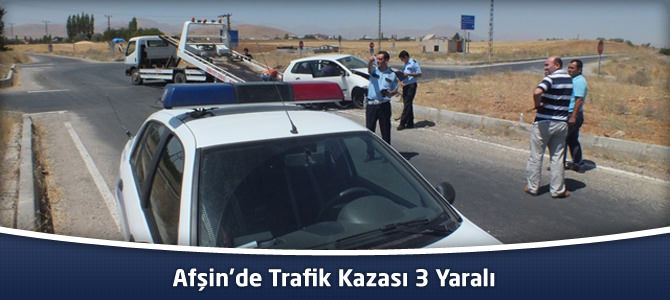 Afşin’de Trafik Kazası 3 Yaralı