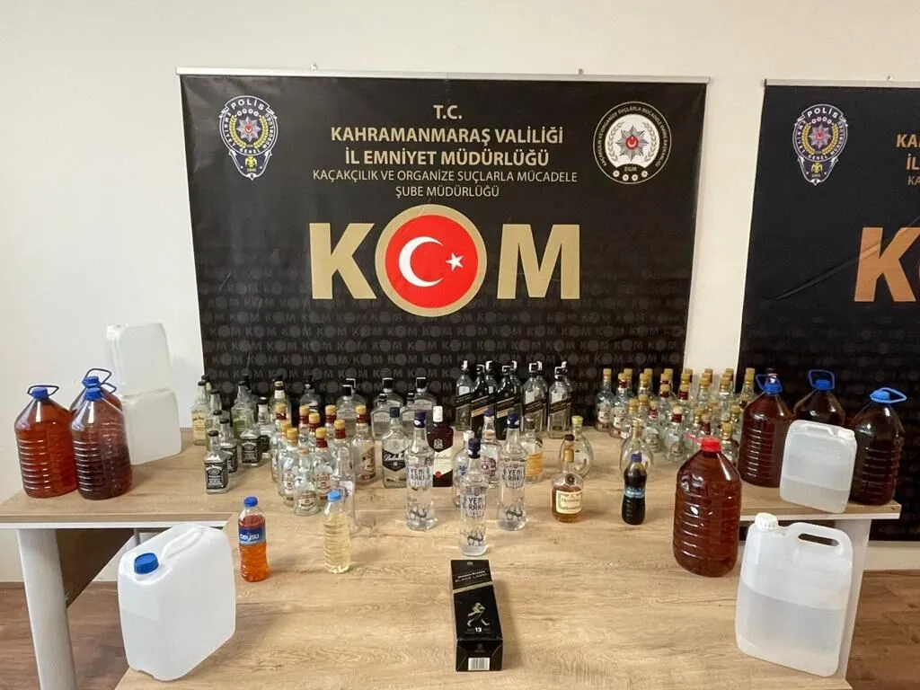 Kahramanmaraş'ta Kaçak İçki Üretimine Baskın