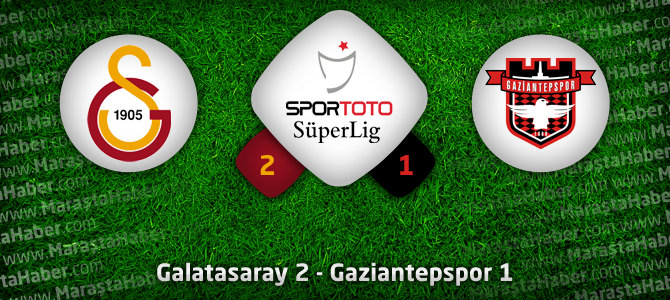 Galatasaray 2 - Gaziantepspor 1 Maçın geniş özeti ve goller
