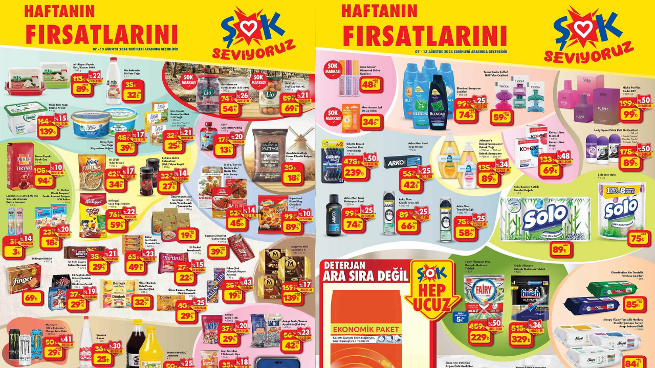 ŞOK’ta Rinso, Solo, İçim ve Pınar Ürünlerine İndirim Geliyor! ŞOK 13 Ağustos Aktüel Kataloğu!