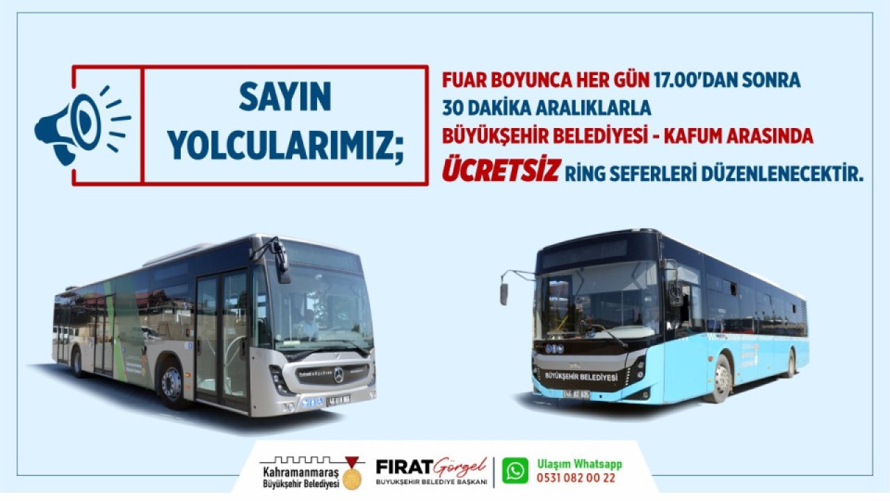 Geleneksel Ağustos Fuarı İçin Ücretsiz Ring Seferleri Yapılıyor