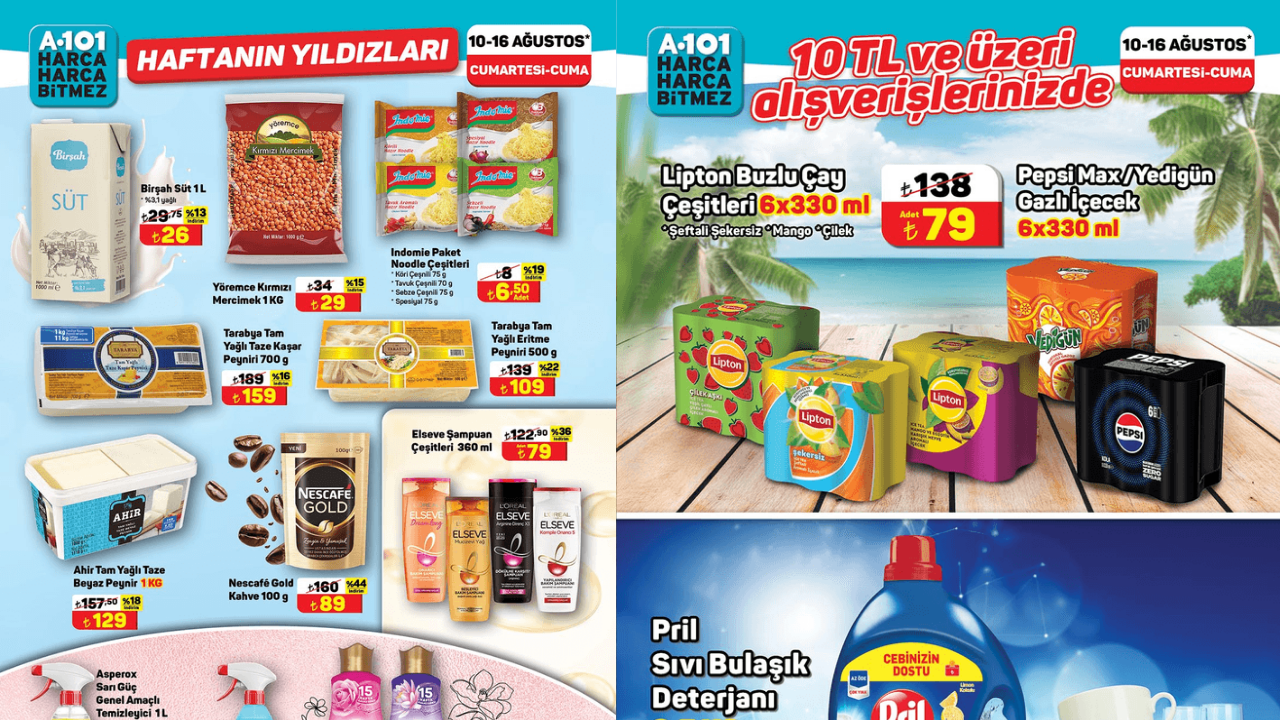 A101’de ABC, Lipton, Pril ve Nescafe Ürünlerine İndirim Geldi! A101 10-16 Ağustos Aktüel Kataloğu!