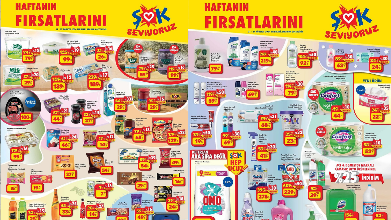 ŞOK’ta Ülker, İçim, Omo, Finish ve Ufo Ürünlerine İndirim Geliyor! 21 Ağustos ŞOK Aktüel Kataloğu!