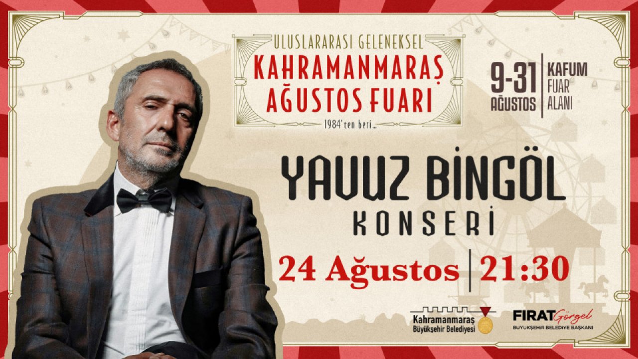 Kahramanmaraşlılar Yavuz Bingöl Konserinde Buluşacak