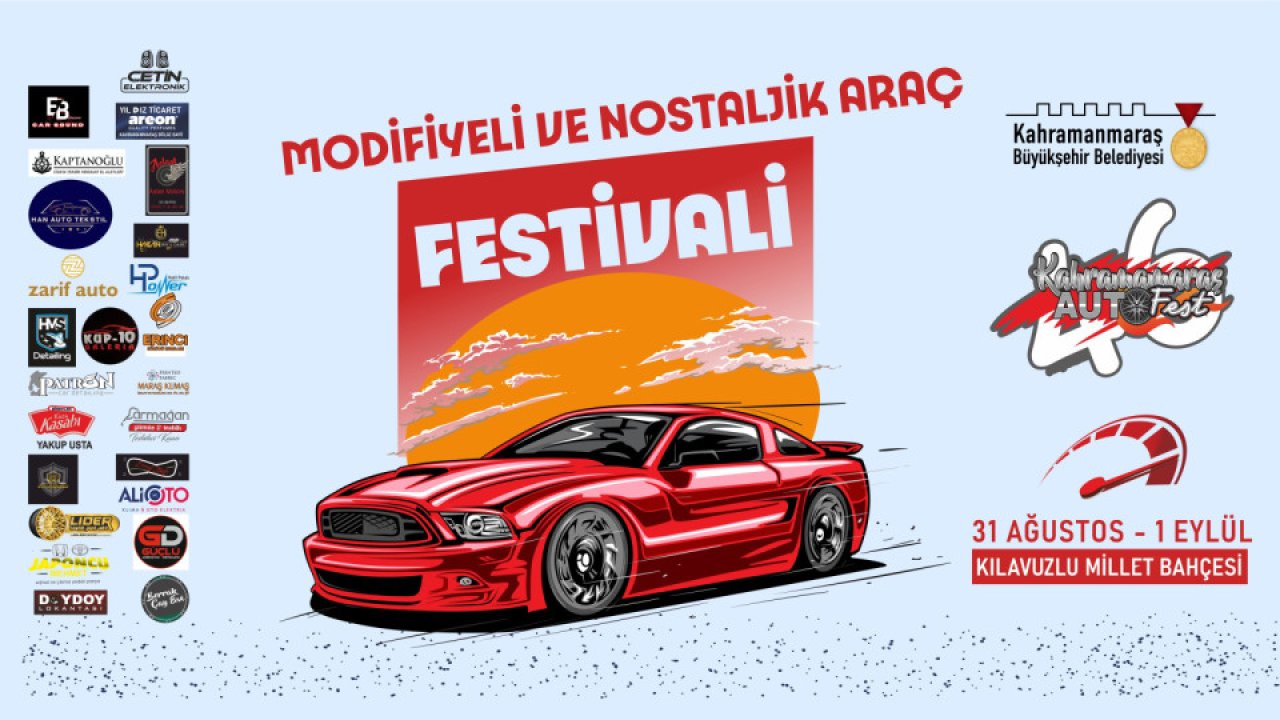 Kahramanmaraş’ta Modifiyeli ve Nostaljik Araç Festivali Gerçekleştirilecek