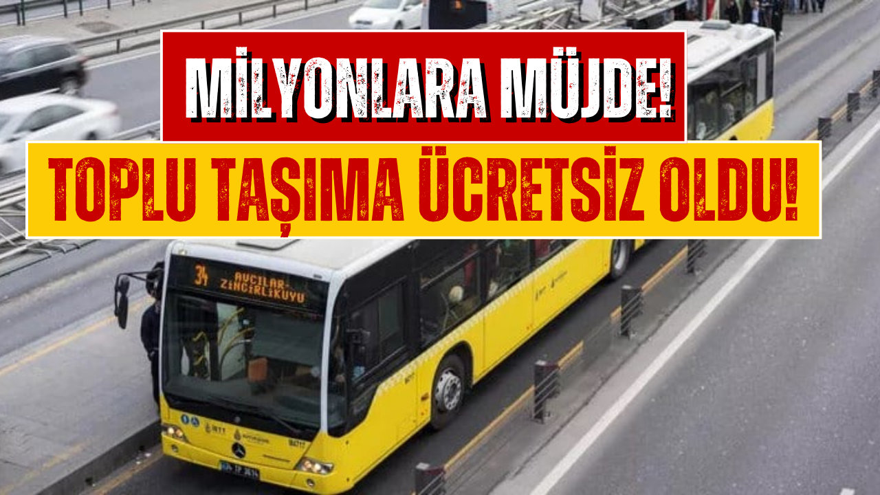 Toplu Taşıma Saat 14.00’e Kadar Ücretiz Oldu!