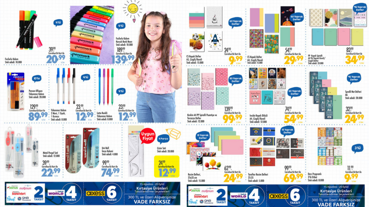 CarrefourSA’da Faber Castell, Everest, Samsung ve Logitech Ürünlerine İndirim Geliyor! CarrefourSA 5-20 Eylül Aktüel Kataloğu!