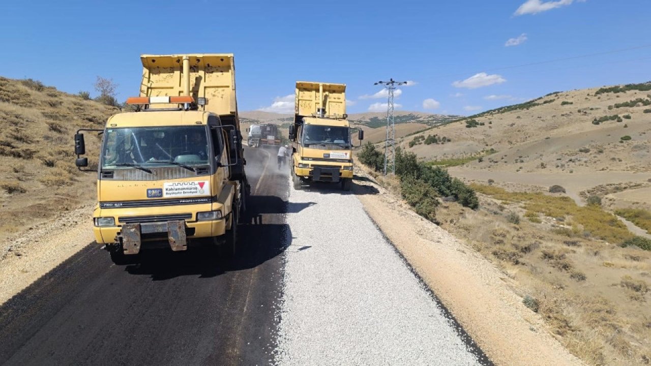 Afşin Kırsalındaki Asfaltla Yenileme Çalışmaları Devam Ediyor