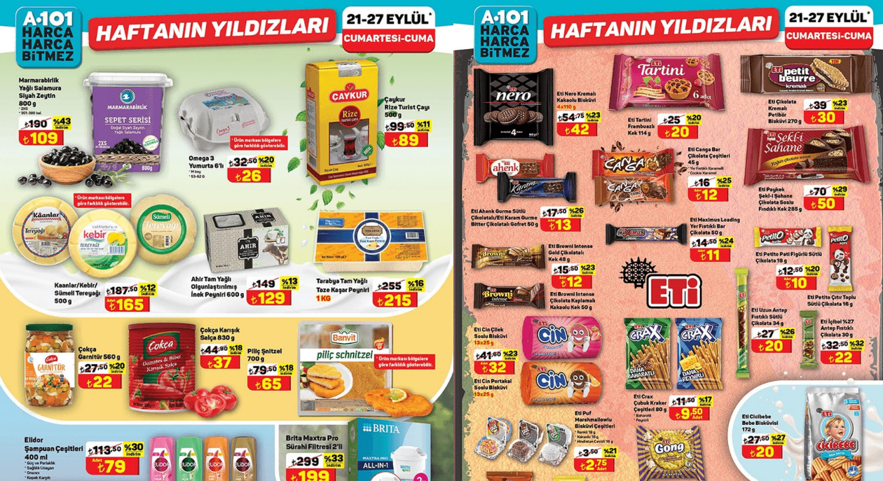 A101’de Çaykur, Banvit, Dardanel, Eti, Elidor ve Fairy Ürünlerine İndirim Geliyor! A101 22-27 Eylül Aktüel Kataloğu!