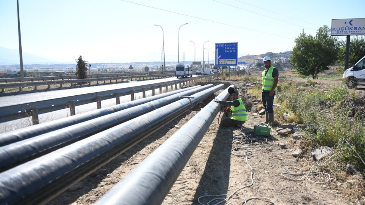 Onikişubat'taki İçmesuyu Hattının İmalatı Devam Ediyor