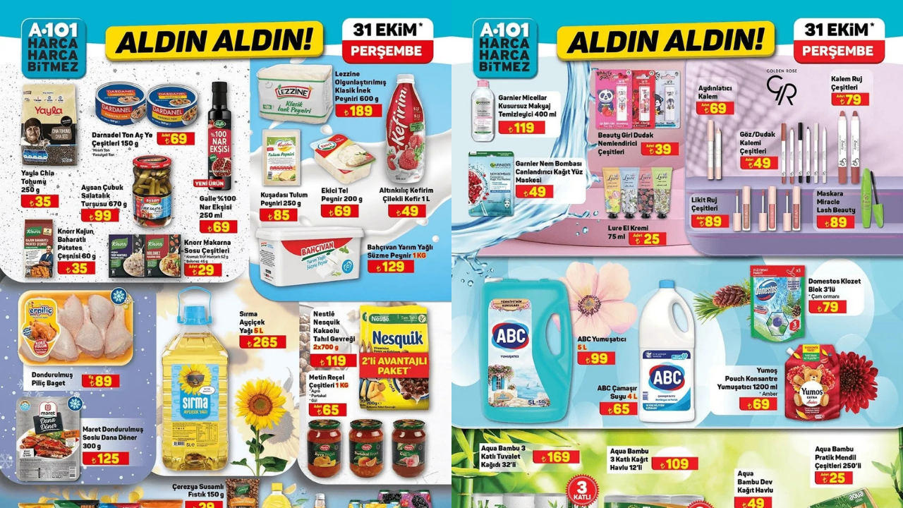 A101’de Sırma, Erpiliç, ABC, Domestos, Samsung ve Singer Ürünlerine İndirim Geliyor! A101 31 Ekim Aktüel Kataloğu!