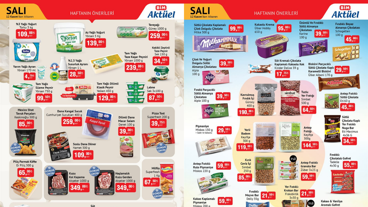 BİM’de Torku, Yörsan, Hobby, Milka, Erpiliç ve Sek Ürünlerine İndirim Geliyor! BİM 12 Kasım Aktüel Kataloğu!