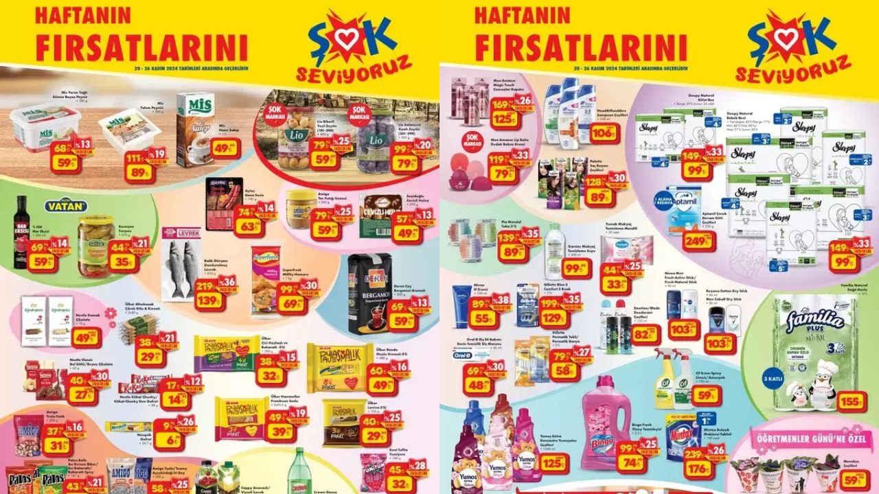 ŞOK’ta Lipton, Yumoş, Bingo, Finish, Cif, Samsung ve Dyson Ürünlerine İndirim Geliyor! ŞOK 20-26 Kasım Aktüel Kataloğu!