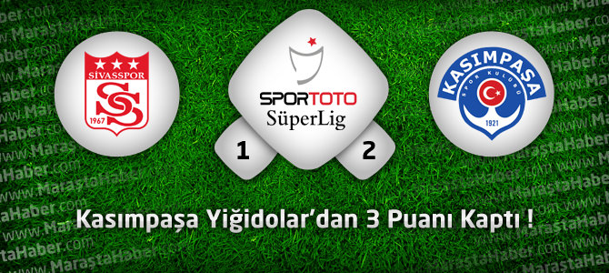 Sivasspor: 1 - Kasımpaşa: 2 Maçın geniş özeti ve goller