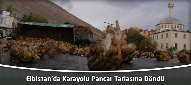 Elbistan'da Karayolu Pancar Tarlasına Döndü