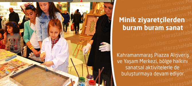 Minik ziyaretçilerden buram buram sanat